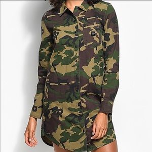 Vans Camo Button Up Shirt Dress